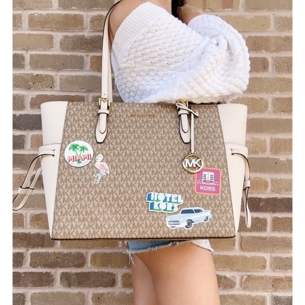 Michael Kors Gilly Large Drawstring Multifunction Tote Shoulder Bag MK Miami